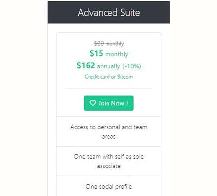 Pricing SocialOomph Advanced Suite