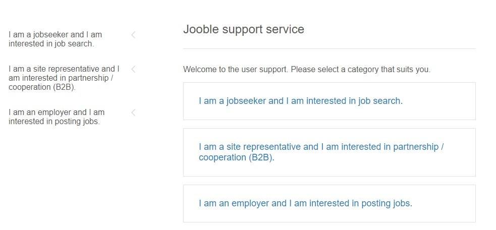 Jooble Support Services
