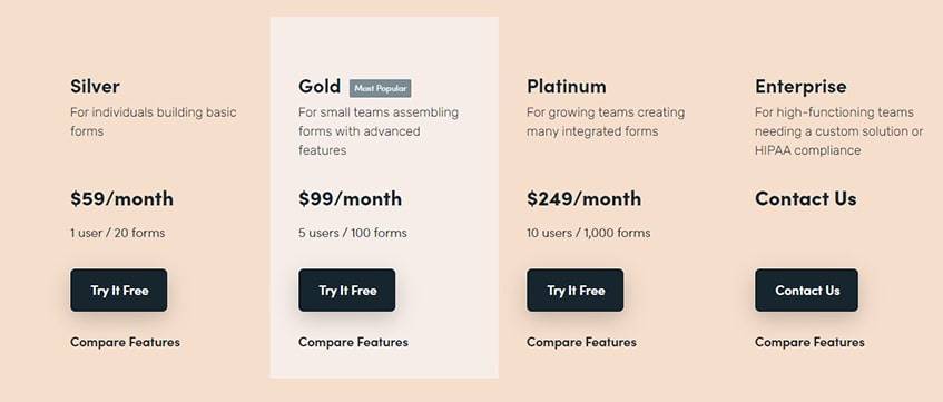 Formstack Plans and Pricing