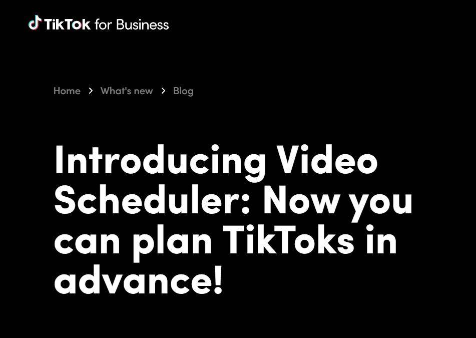 TikTok Native Scheduler
