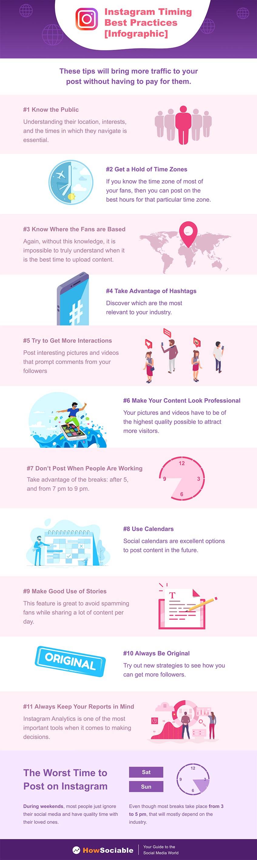 Instagram Timing Best Practices Infographic
