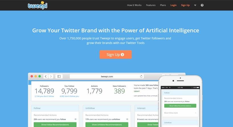 Tweepi Review: Service for Likes, Followers