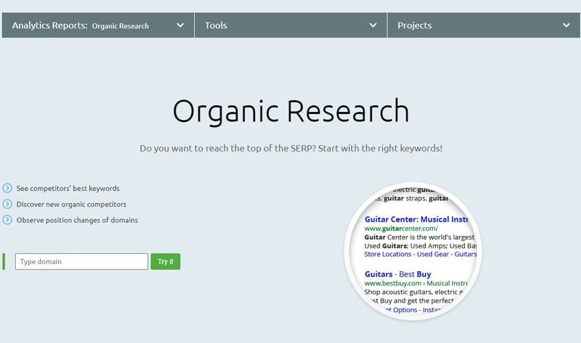 semrush-single-review-Organic Research